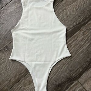 White Sleeveless Bodysuit